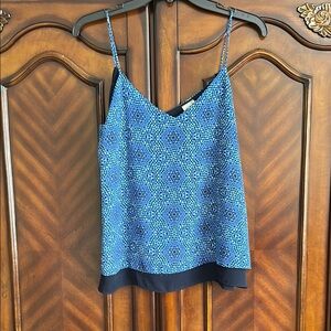 Blue Patterned Women's Top